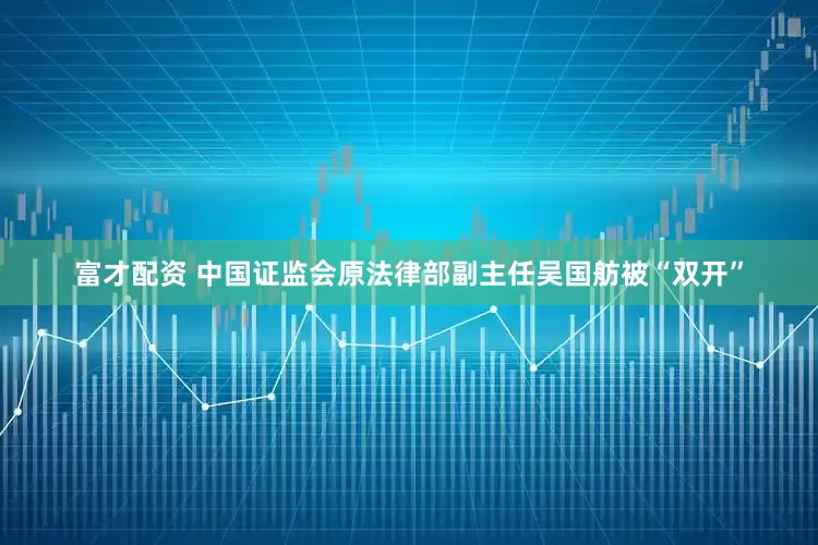 富才配资 中国证监会原法律部副主任吴国舫被“双开”